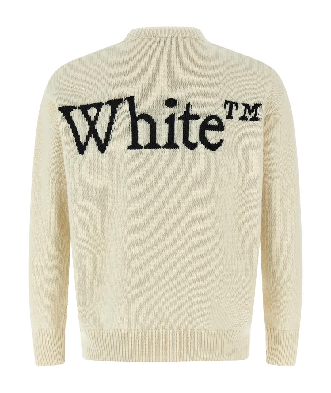 OFF-WHITE Белый шерстяной джемпер / свитер, фото 2