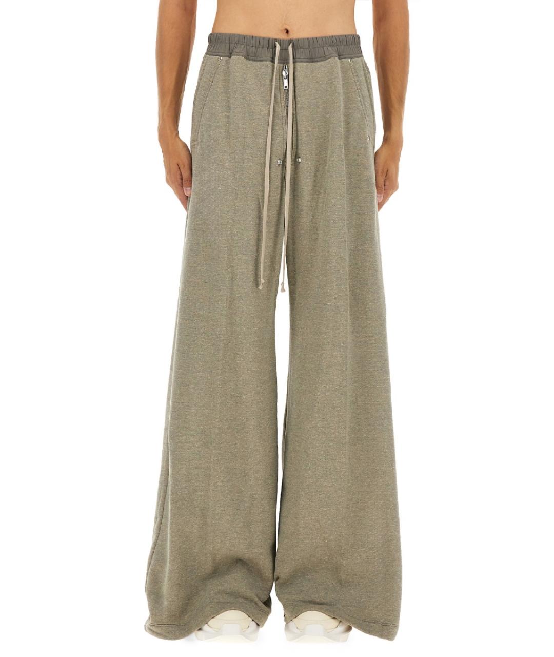 RICK OWENS DRKSHDW Серые хлопковые повседневные брюки, фото 2
