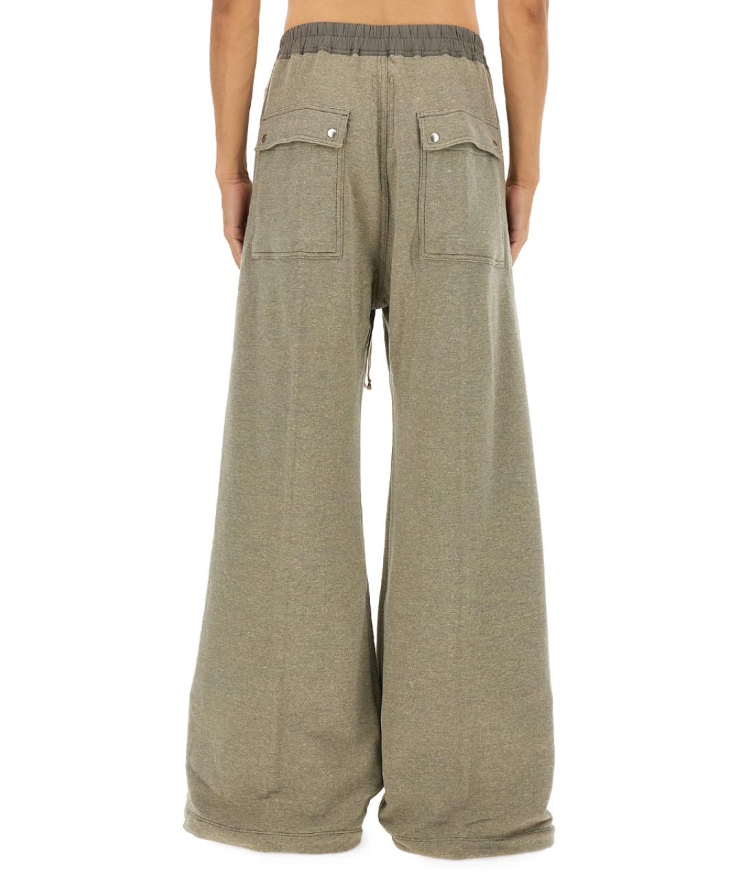 RICK OWENS DRKSHDW Серые хлопковые повседневные брюки, фото 4