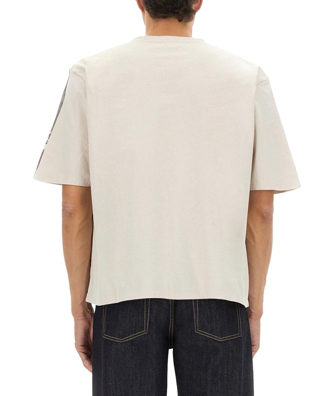 ALEXANDER MCQUEEN Серая хлопковая футболка, фото 4