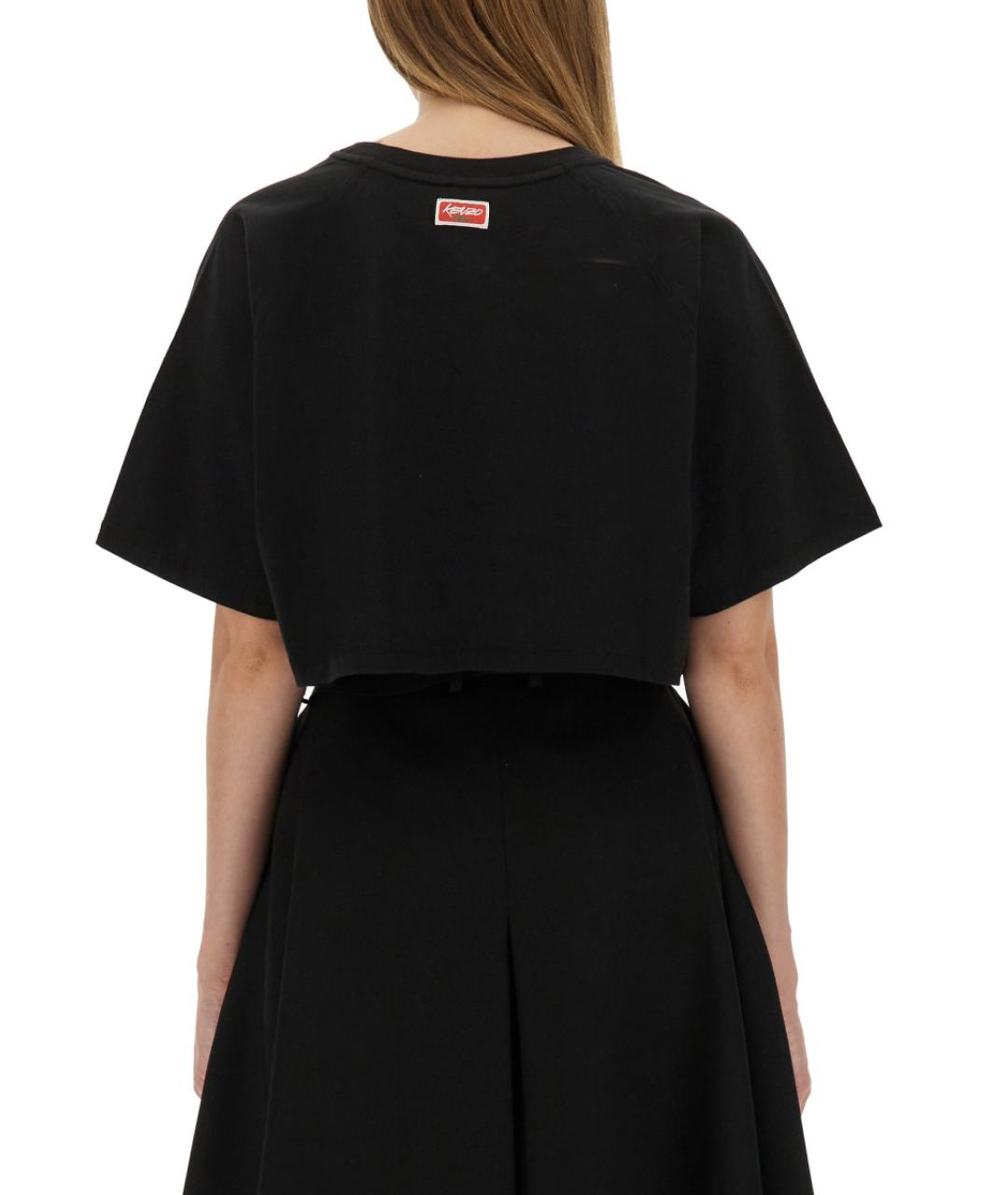 KENZO Черная хлопковая футболка, фото 4