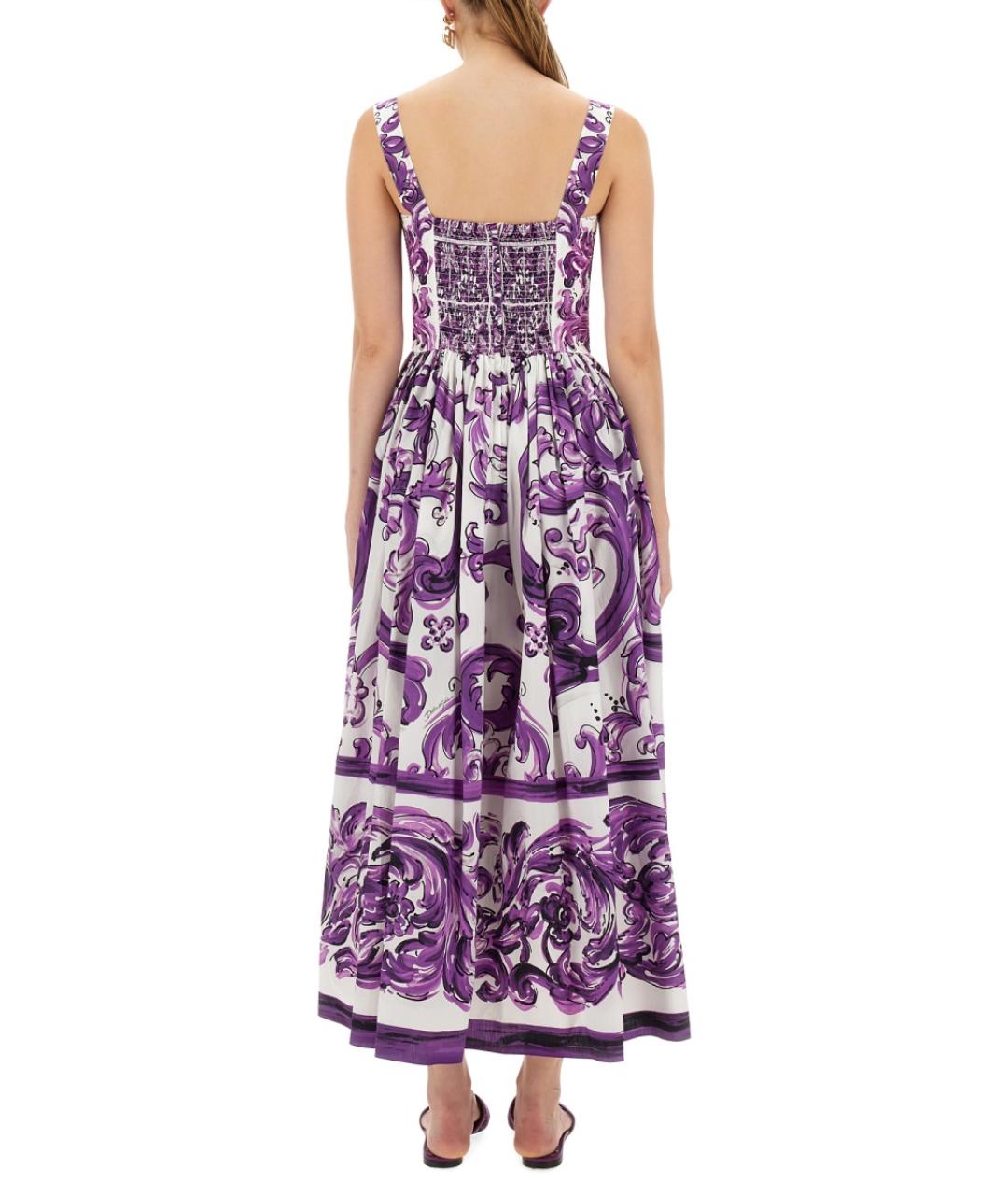 DOLCE&GABBANA Фиолетовый хлопковый сарафан, фото 4