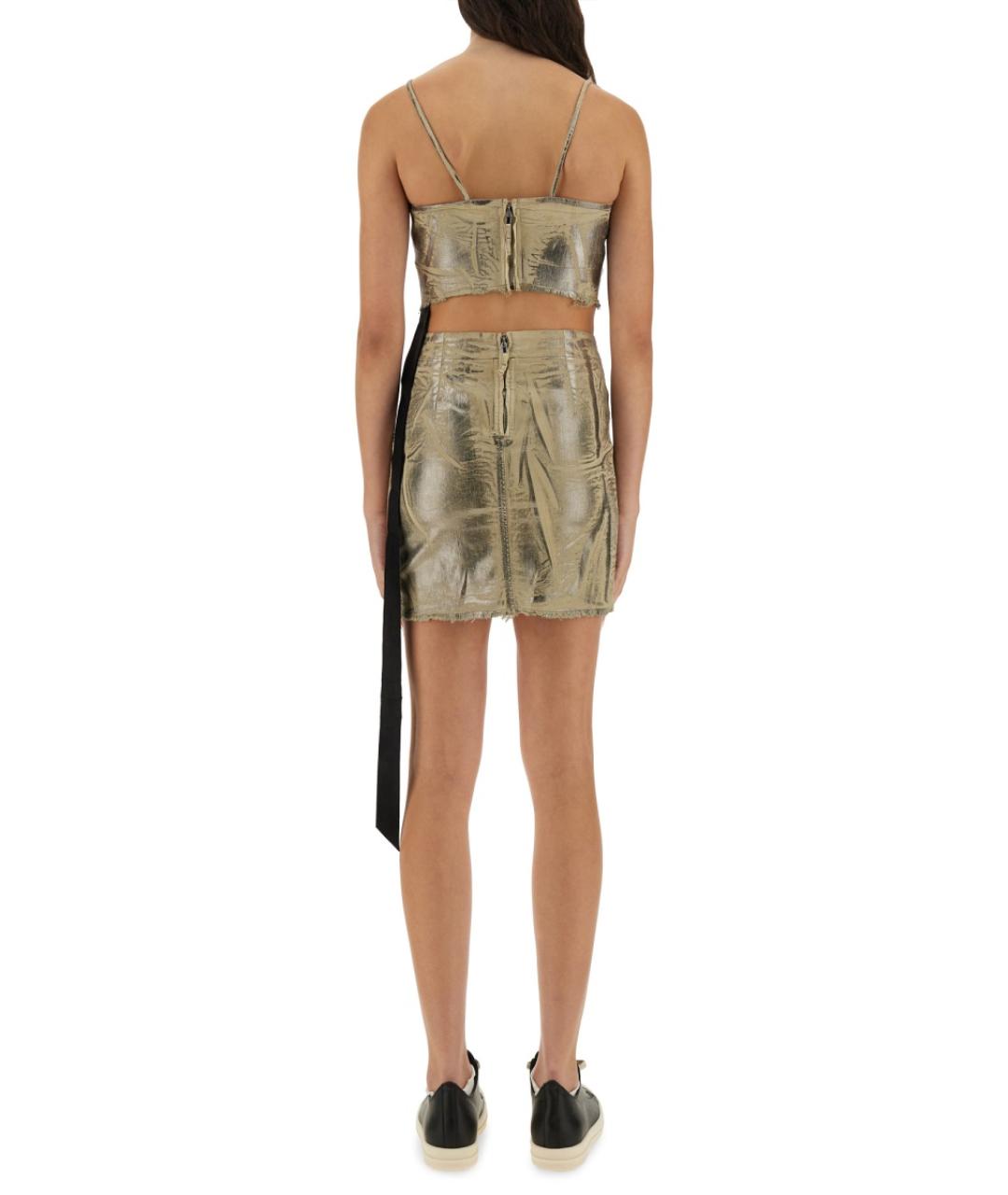 RICK OWENS DRKSHDW Золотая хлопковая блузы, фото 4