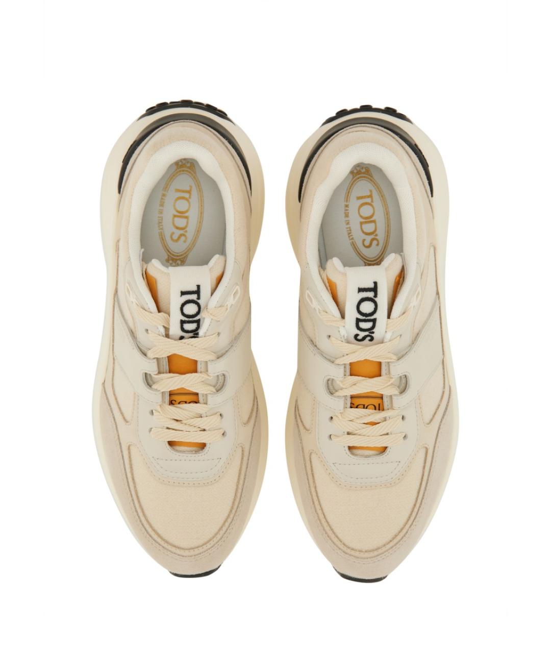 TOD'S Бежевые кроссовки, фото 6