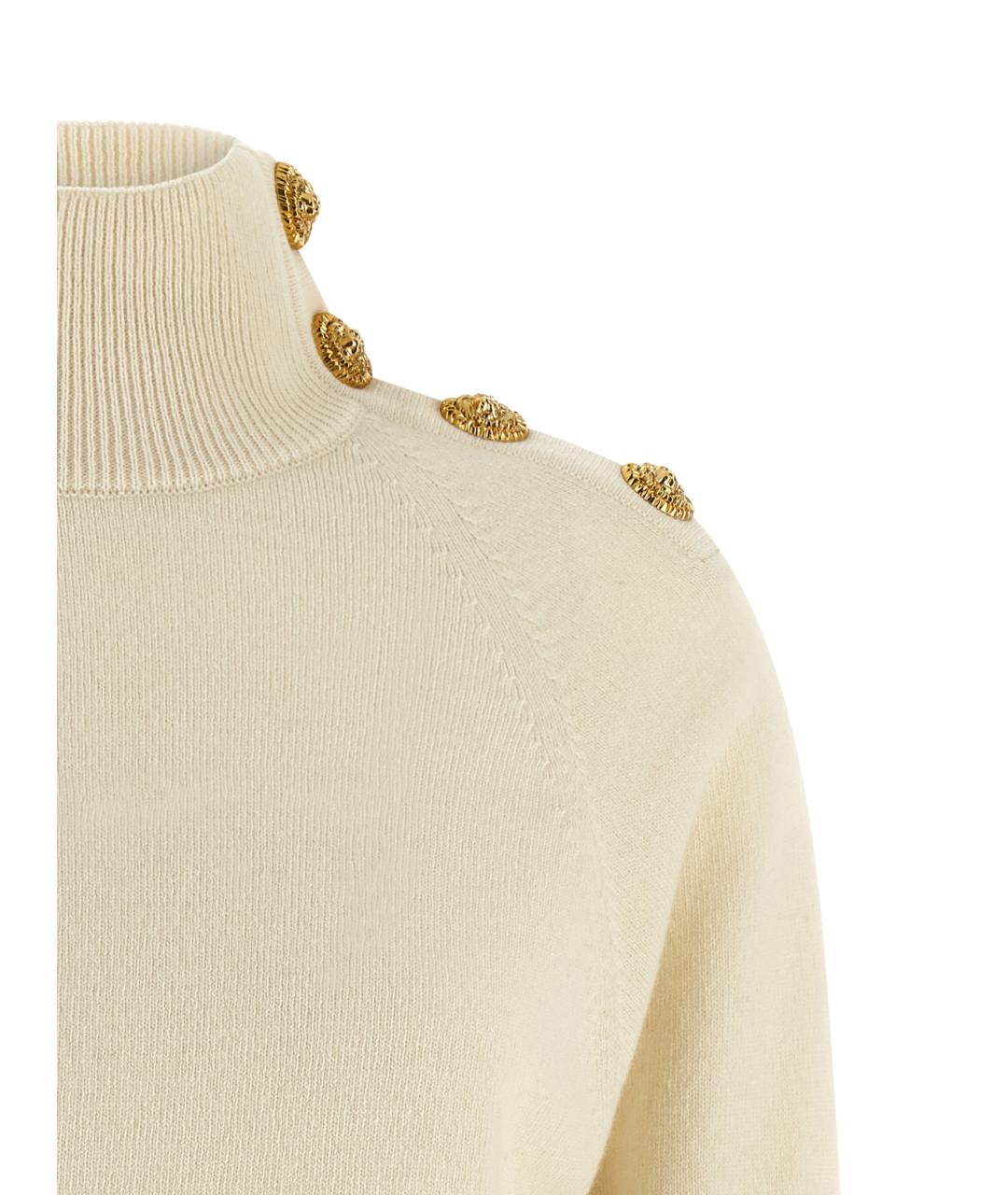 BALMAIN Белый кашемировый джемпер / свитер, фото 3