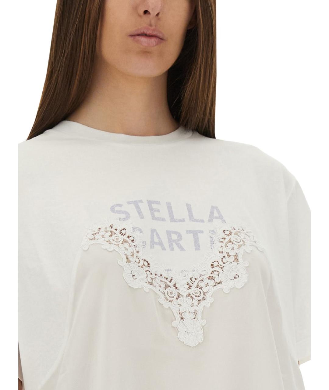 STELLA MCCARTNEY Белая полиэстеровая футболка, фото 5