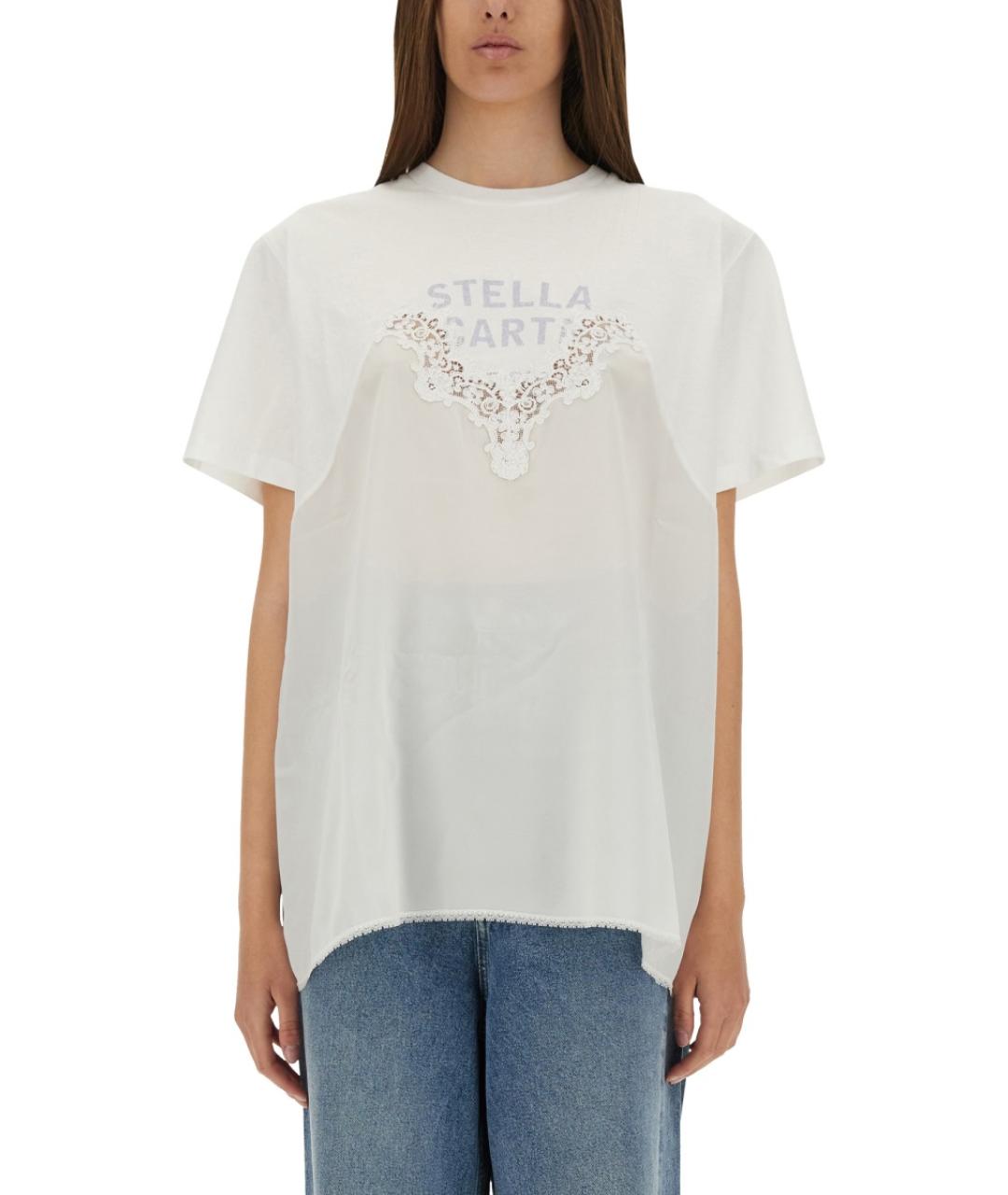 STELLA MCCARTNEY Белая полиэстеровая футболка, фото 2