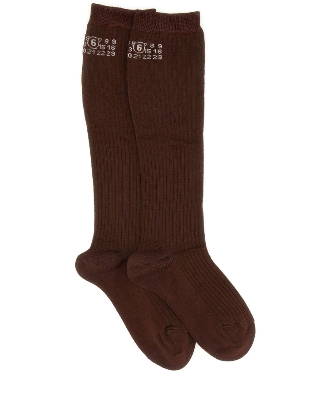 MM6 MAISON MARGIELA Коричневые носки, чулки и колготы, фото 1