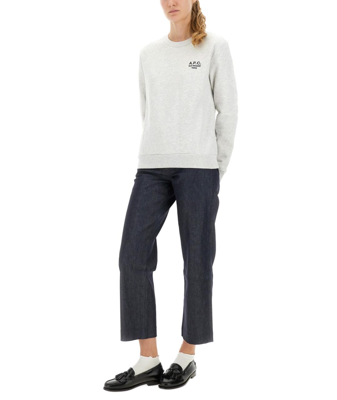 A.P.C. Синие хлопковые прямые джинсы, фото 3