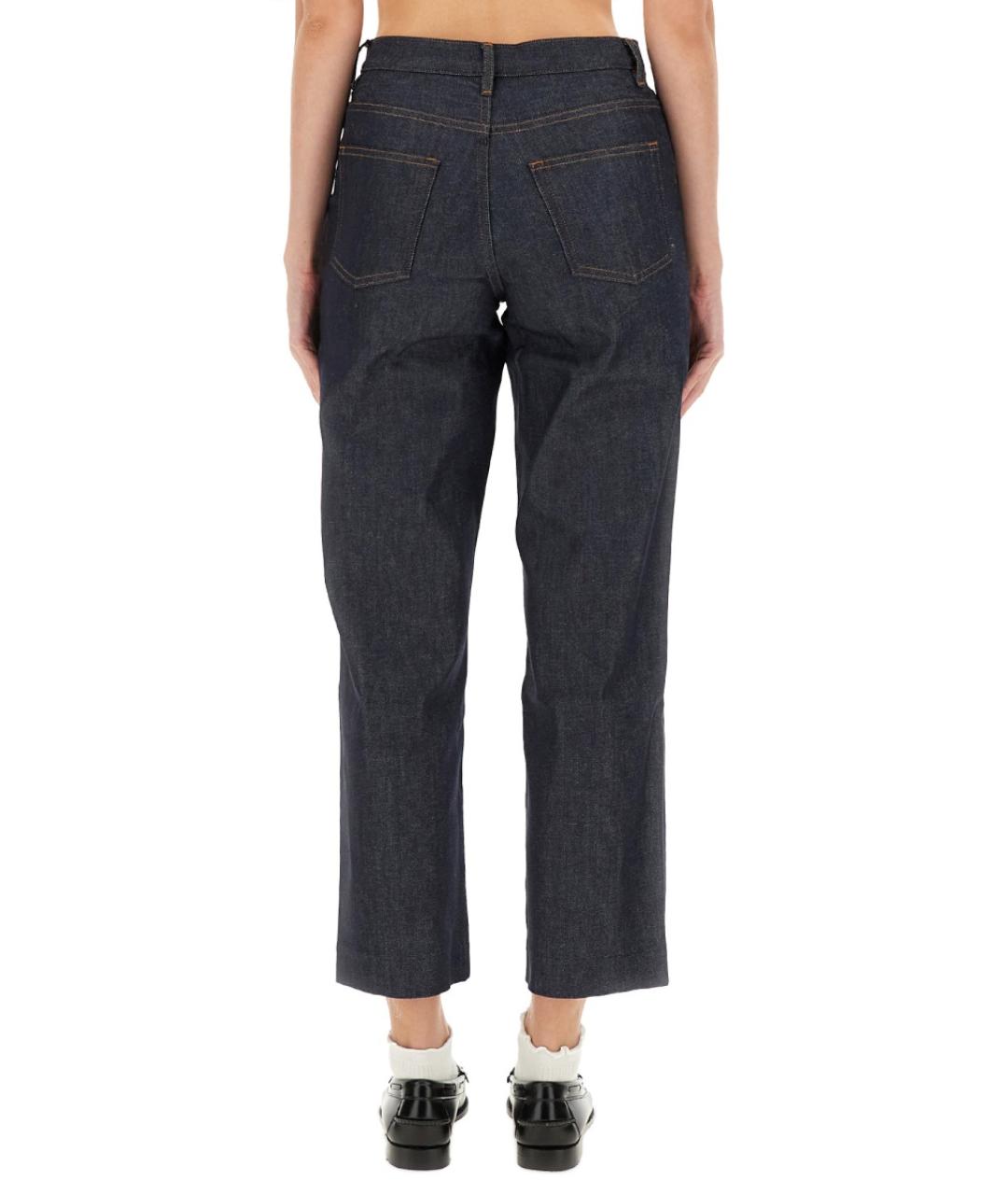 A.P.C. Синие хлопковые прямые джинсы, фото 4