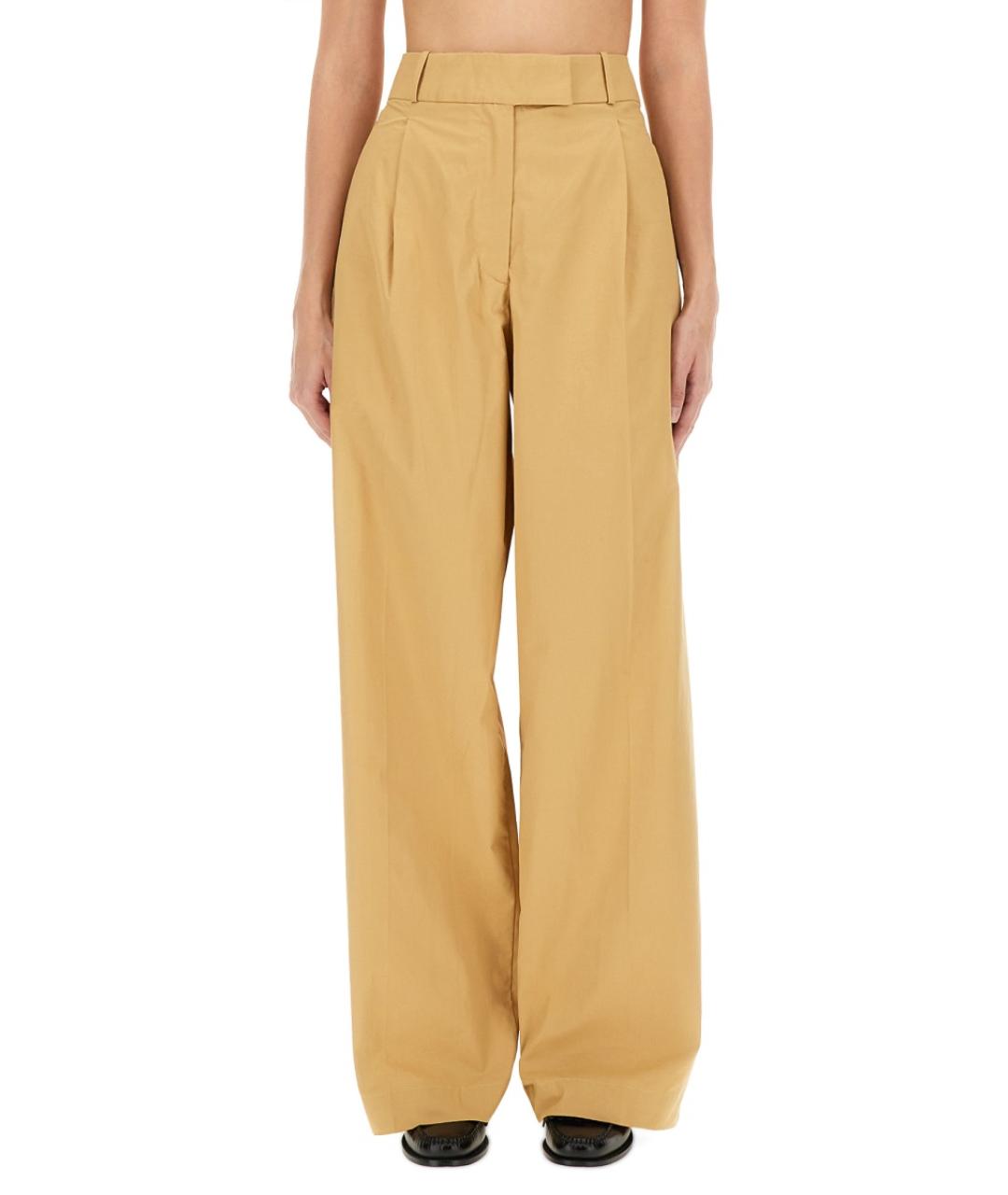 A.P.C. Желтые хлопковые прямые брюки, фото 5