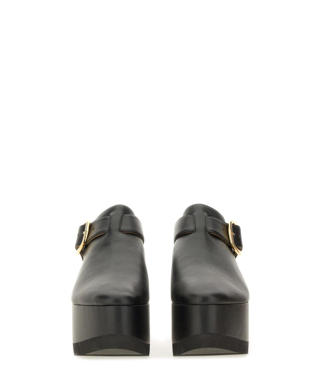 STELLA MCCARTNEY Черные кожаные босоножки, фото 4