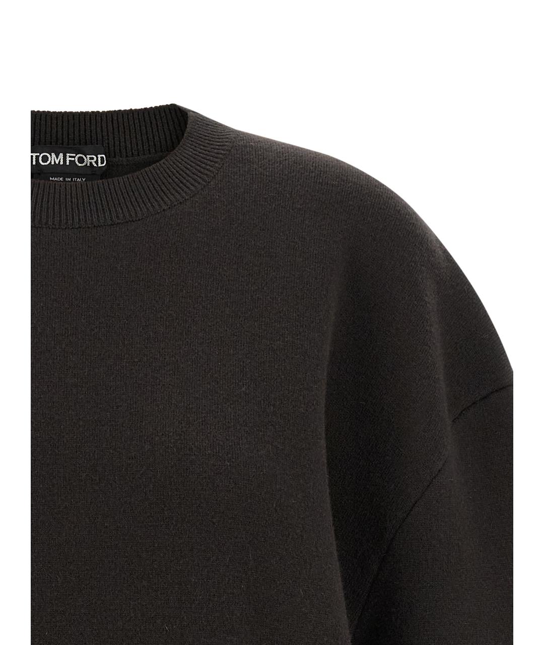 TOM FORD Коричневое шерстяное платье, фото 3