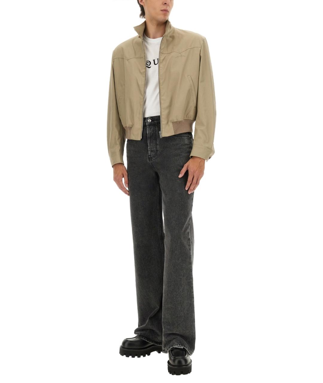 ALEXANDER MCQUEEN Бежевая хлопковая куртка, фото 3