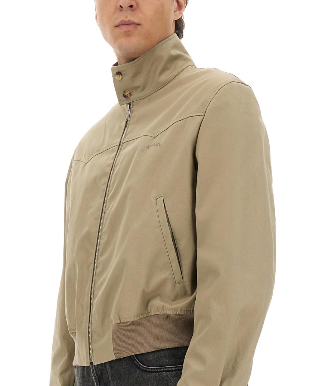 ALEXANDER MCQUEEN Бежевая хлопковая куртка, фото 5