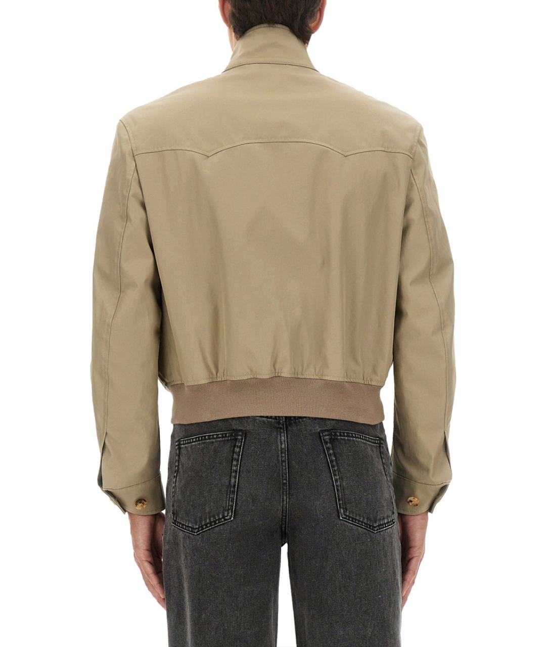 ALEXANDER MCQUEEN Бежевая хлопковая куртка, фото 4