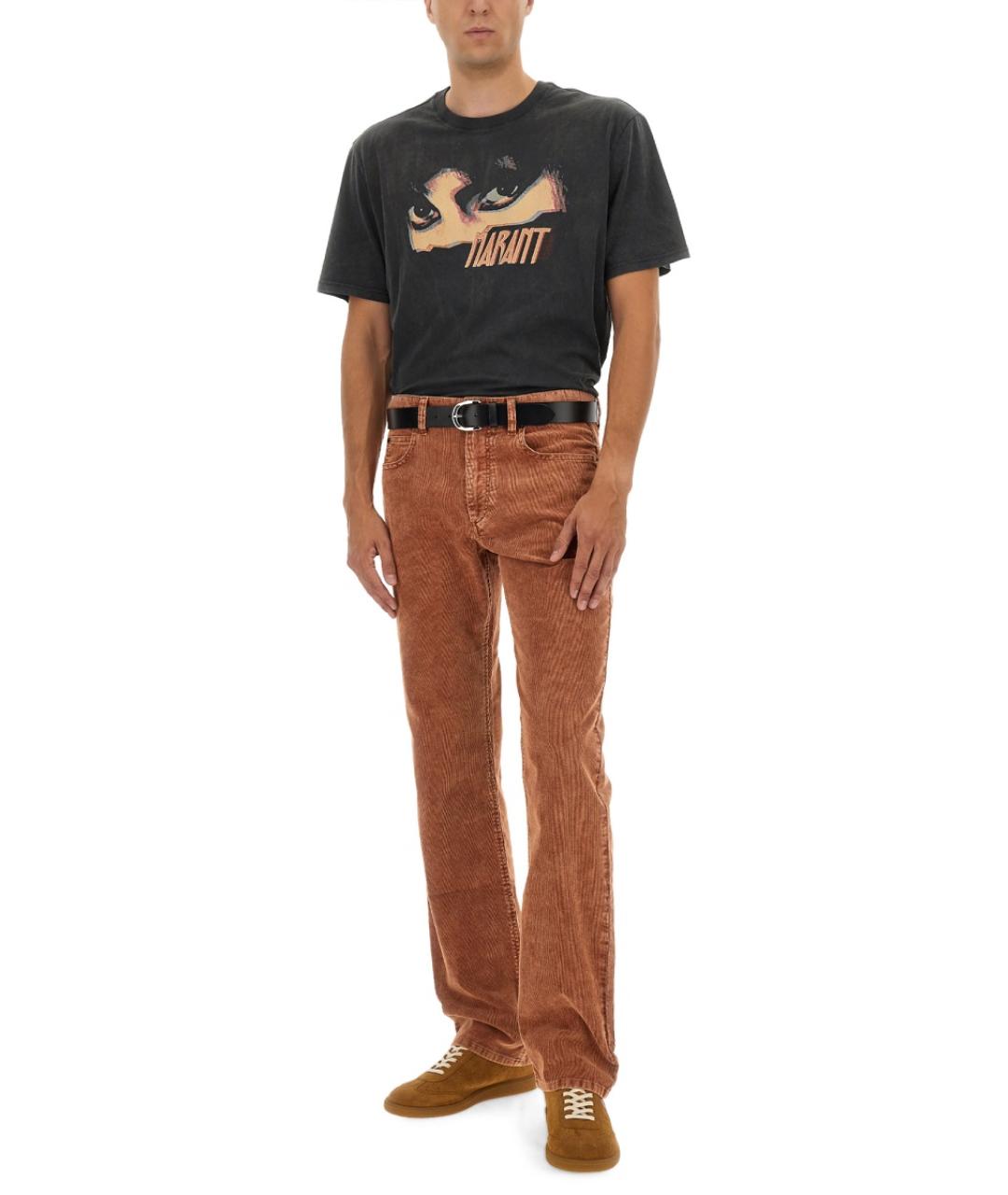 ISABEL MARANT Коричневые хлопковые прямые джинсы, фото 3