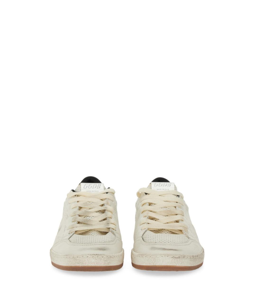 GOLDEN GOOSE DELUXE BRAND Белые кожаные низкие кроссовки / кеды, фото 5