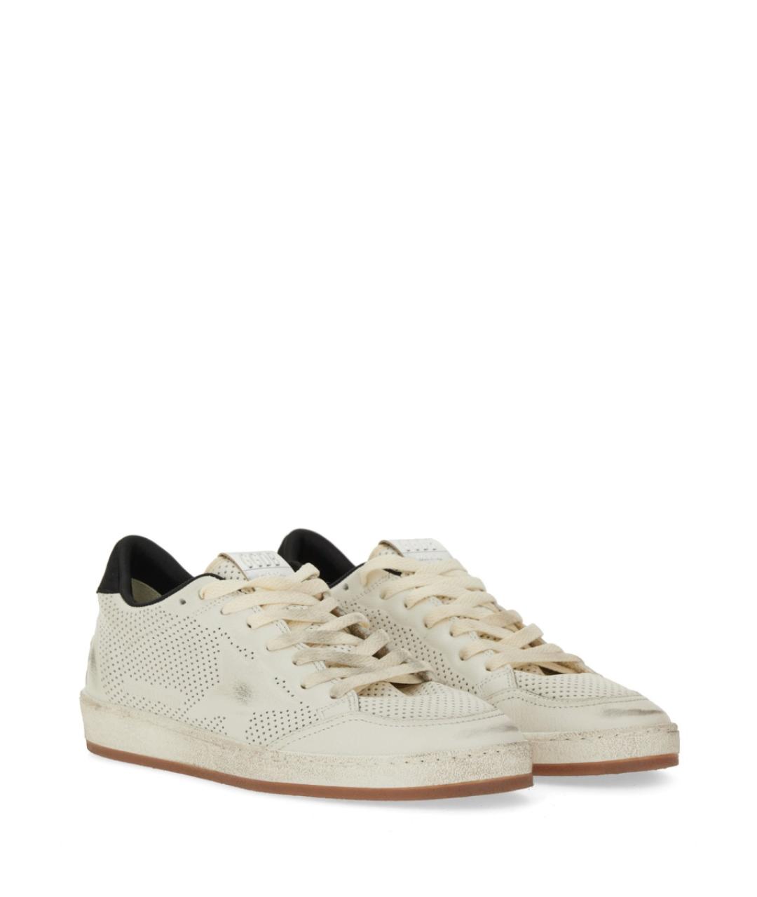GOLDEN GOOSE DELUXE BRAND Белые кожаные низкие кроссовки / кеды, фото 3