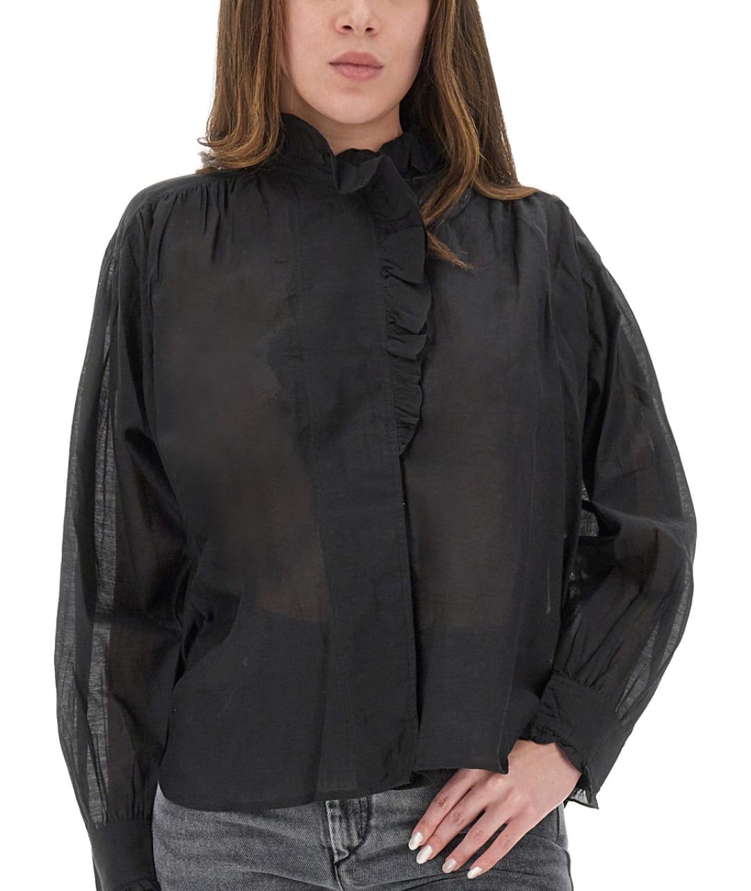 ISABEL MARANT ETOILE Черная хлопковая рубашка, фото 5