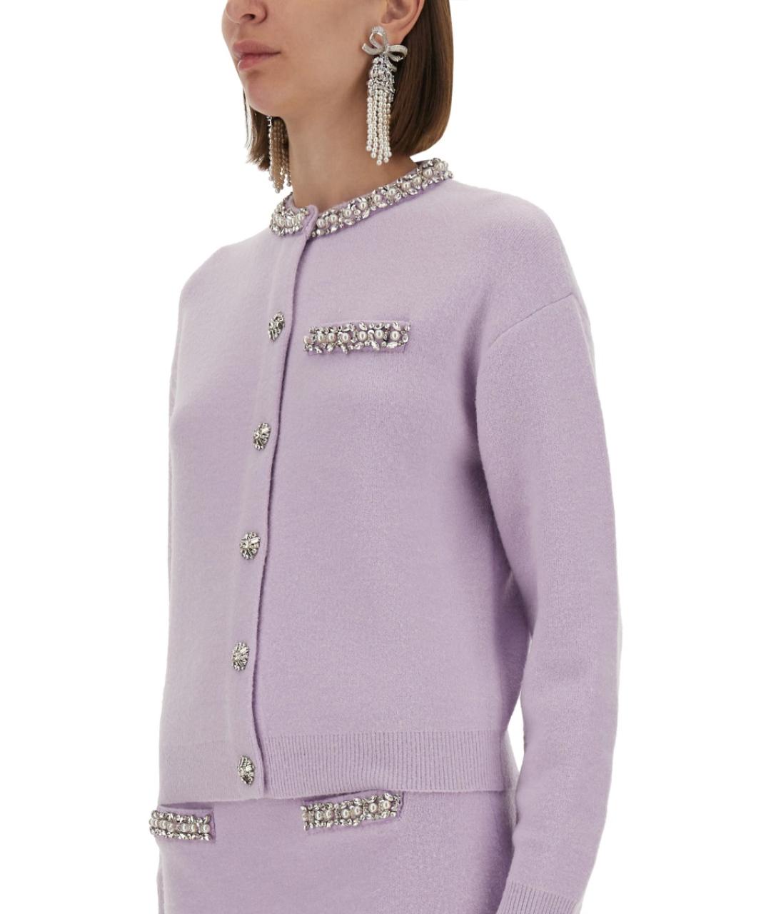 SELF-PORTRAIT Фиолетовый вискозный джемпер / свитер, фото 5