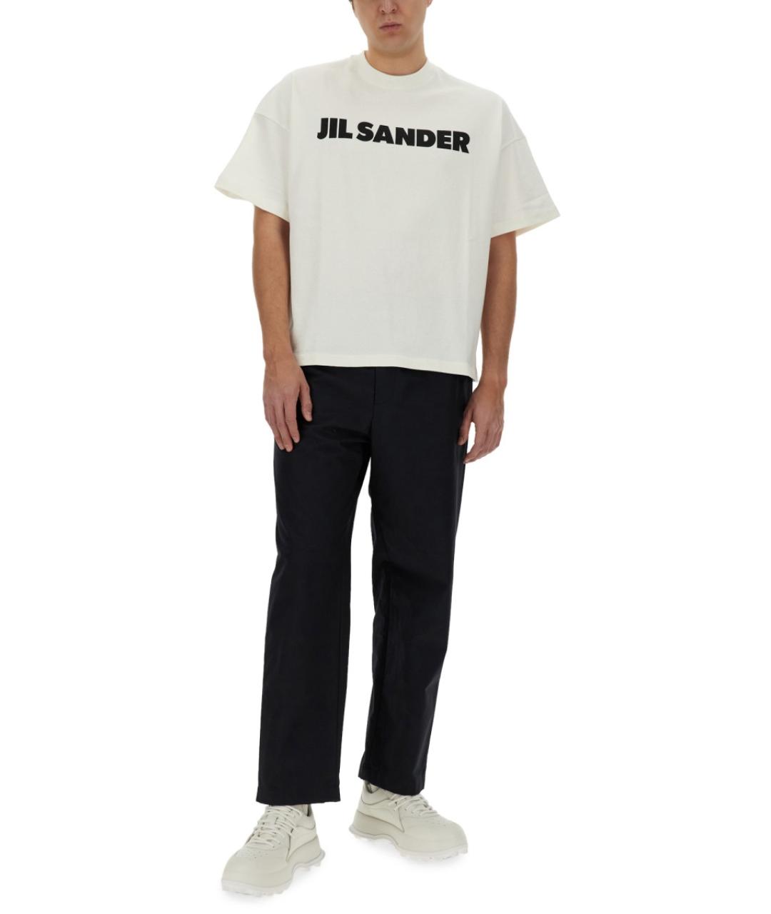 JIL SANDER Белая хлопковая футболка, фото 3