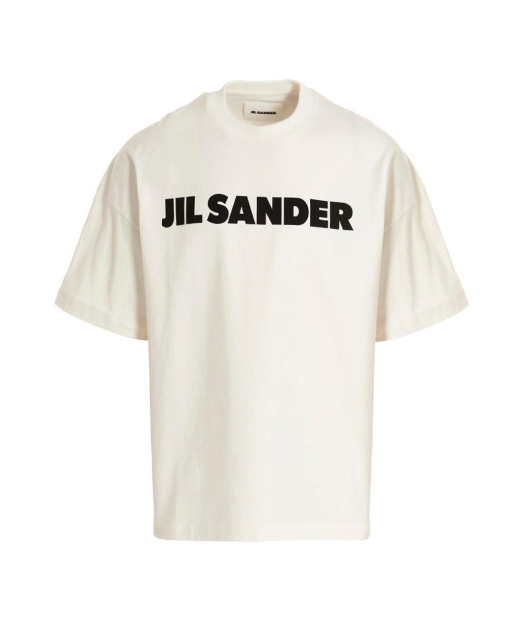 JIL SANDER Белая хлопковая футболка, фото 1