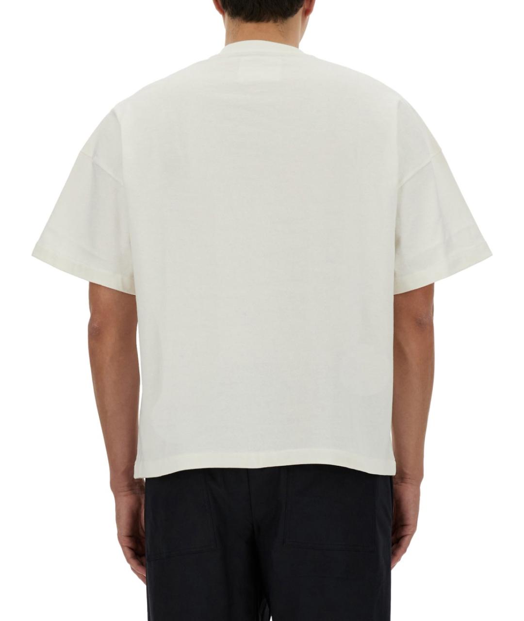 JIL SANDER Белая хлопковая футболка, фото 4