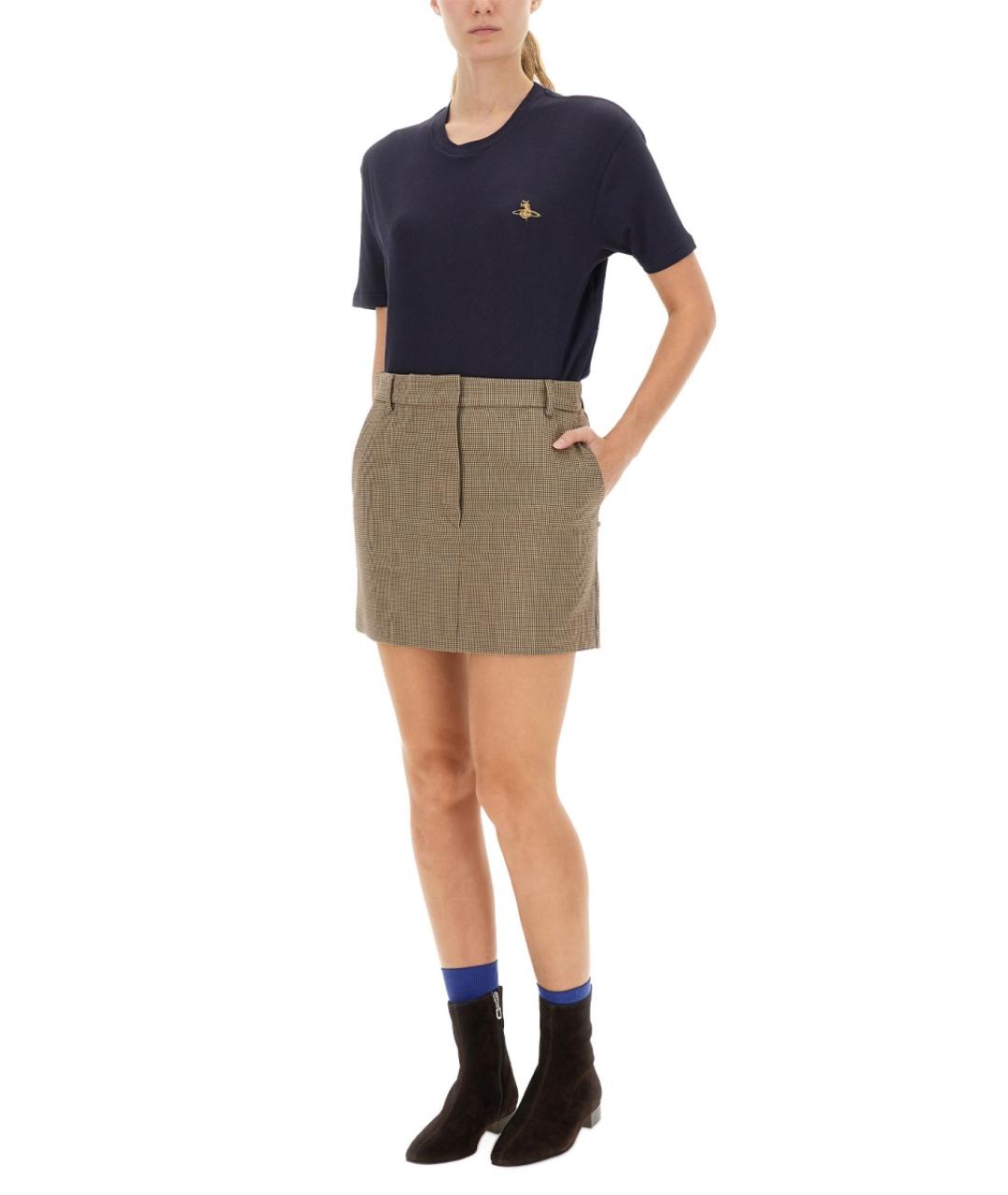 VIVIENNE WESTWOOD Синяя хлопковая футболка, фото 2