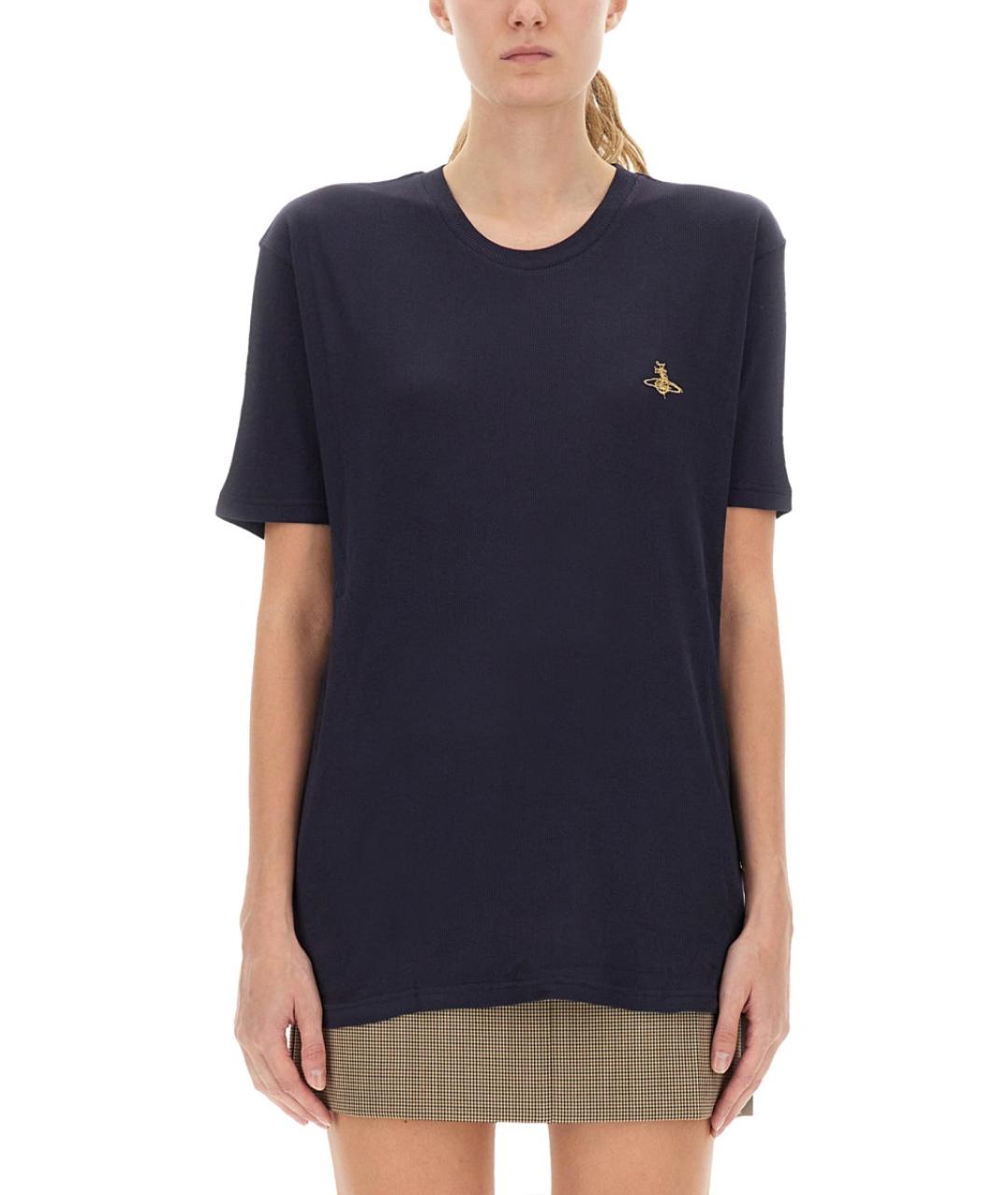 VIVIENNE WESTWOOD Синяя хлопковая футболка, фото 9