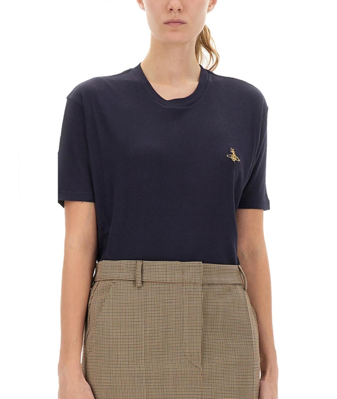 VIVIENNE WESTWOOD Синяя хлопковая футболка, фото 6