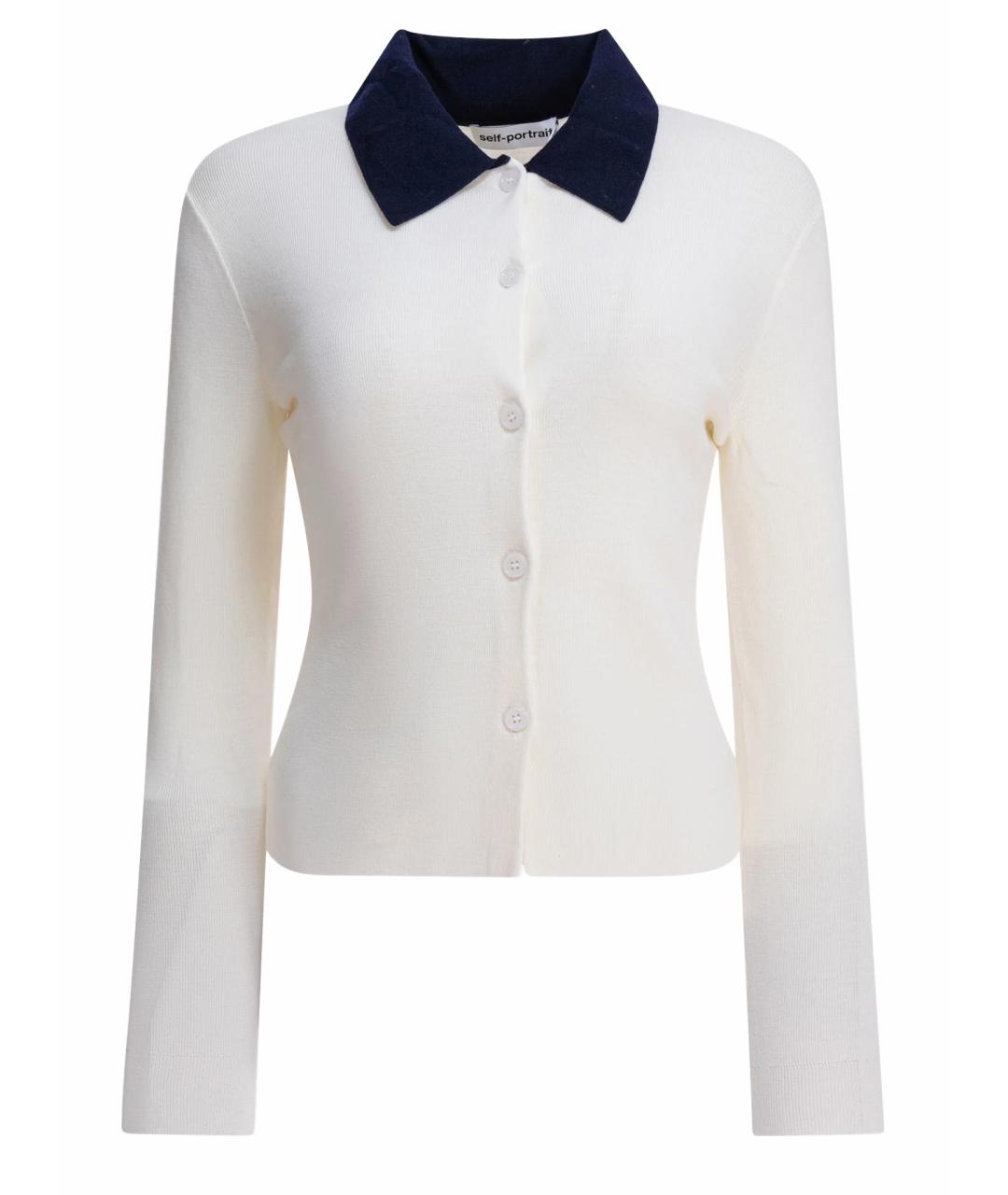 SELF-PORTRAIT Белый шерстяной джемпер / свитер, фото 1