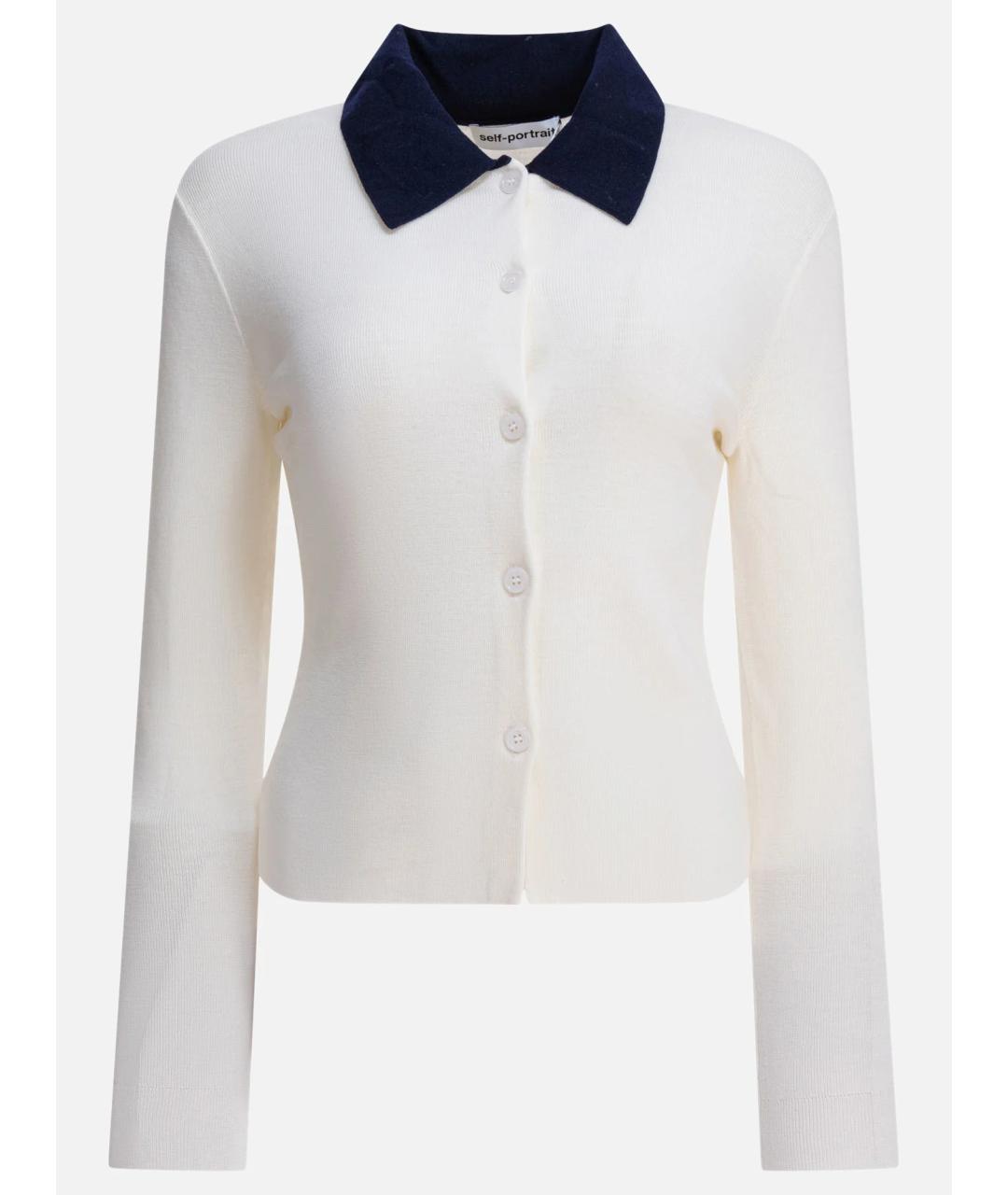 SELF-PORTRAIT Белый шерстяной джемпер / свитер, фото 6