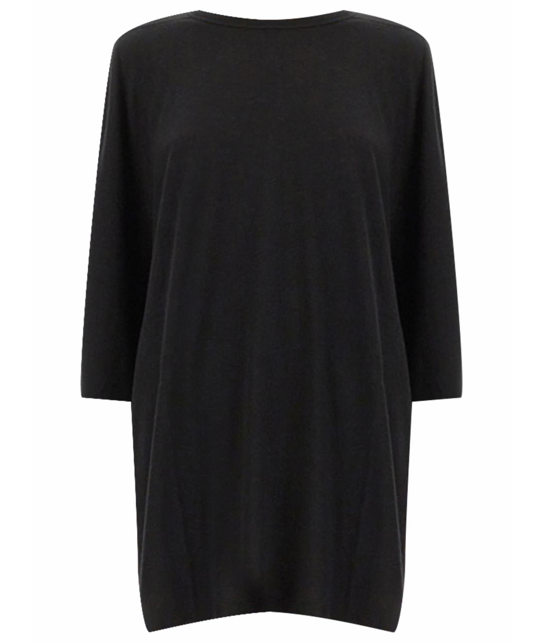 RICK OWENS Черная вискозная футболка, фото 1