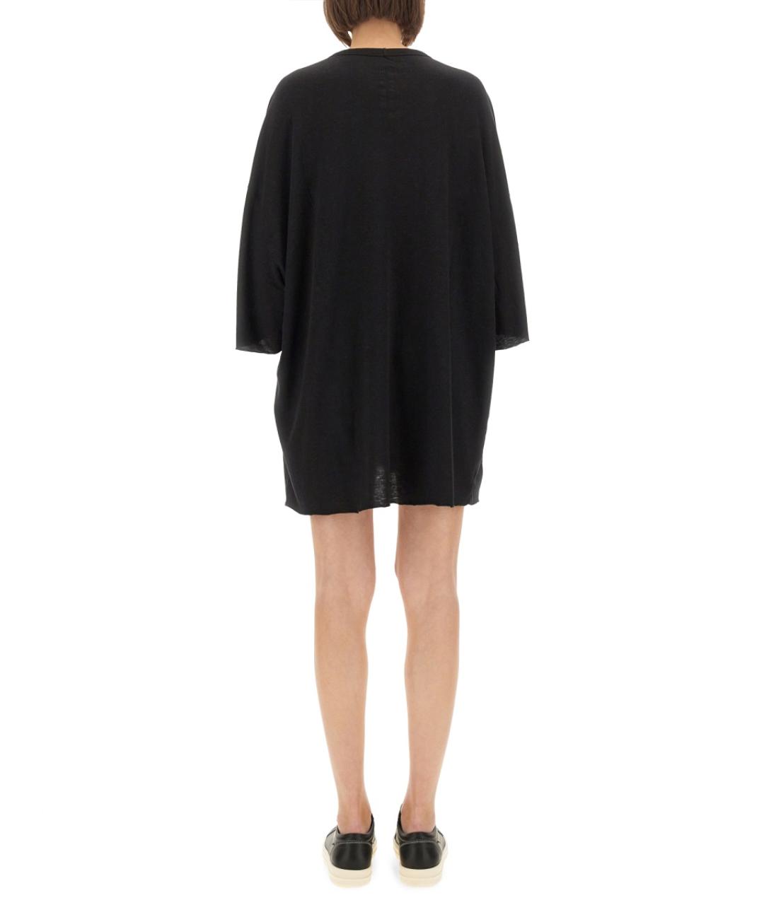 RICK OWENS Черная вискозная футболка, фото 3