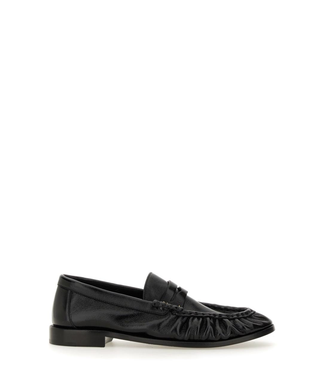 SAINT LAURENT Черные кожаные лоферы, фото 1