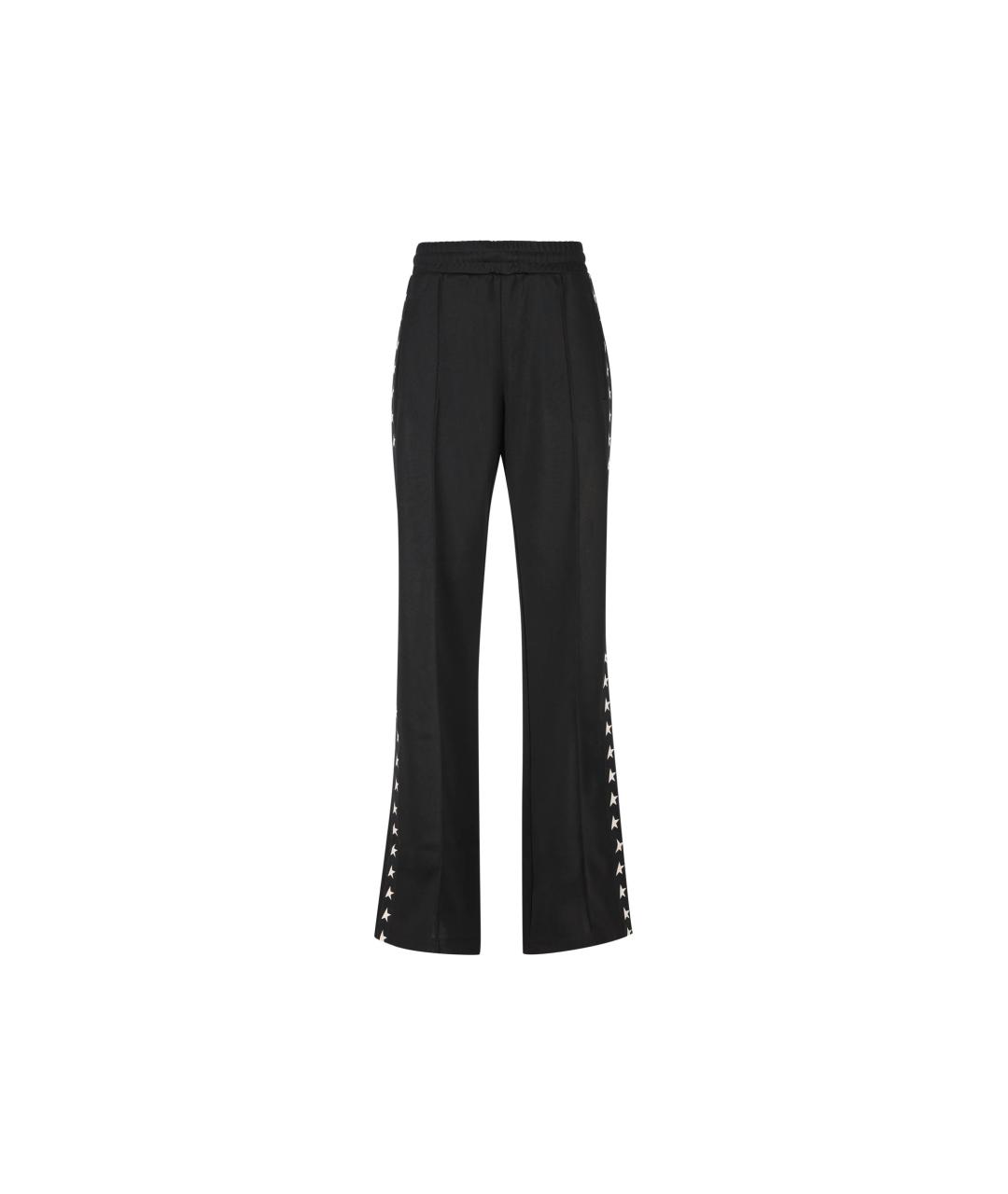 GOLDEN GOOSE DELUXE BRAND Черные полиэстеровые прямые брюки, фото 1
