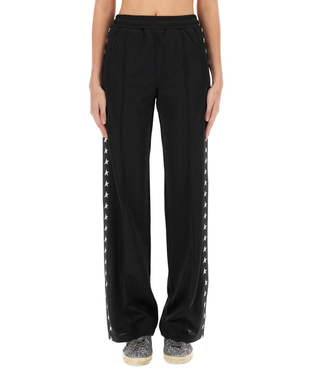 GOLDEN GOOSE DELUXE BRAND Черные полиэстеровые прямые брюки, фото 2