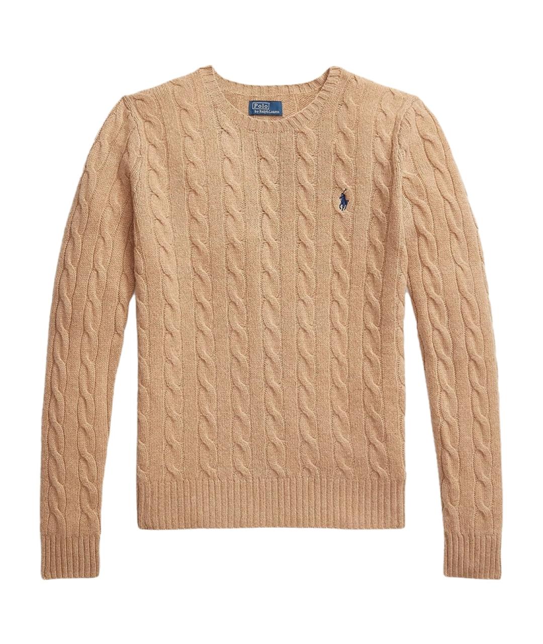 POLO RALPH LAUREN Бежевый шерстяной джемпер / свитер, фото 1