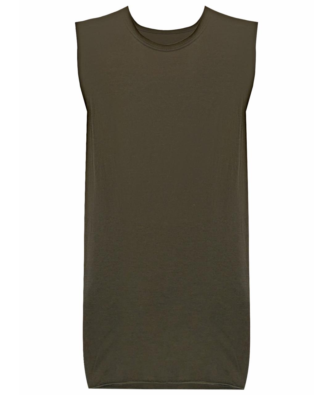 RICK OWENS Зеленая хлопковая майка, фото 1