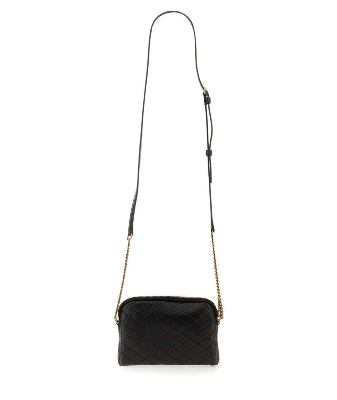 SAINT LAURENT Черная кожаная сумка через плечо, фото 2