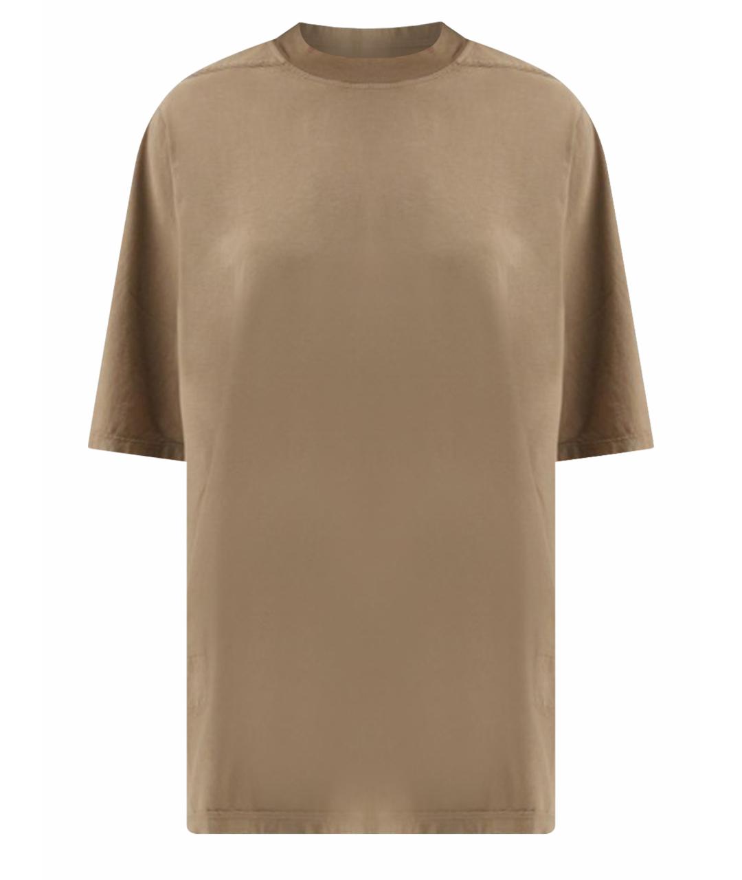 RICK OWENS DRKSHDW Бежевая хлопковая футболка, фото 1