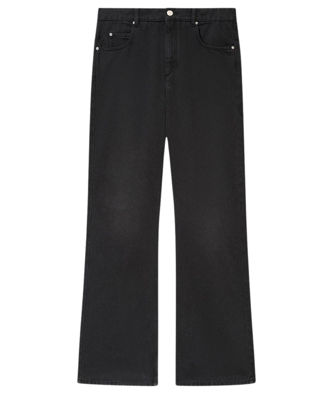 ISABEL MARANT Черные хлопко-лиоцелловые прямые джинсы, фото 1