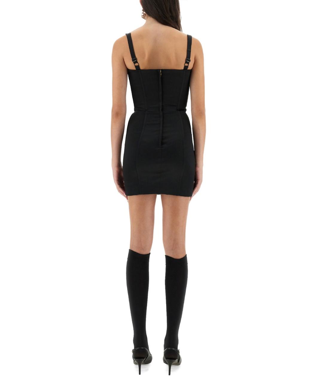 DOLCE&GABBANA Черное ацетатное коктейльное платье, фото 4
