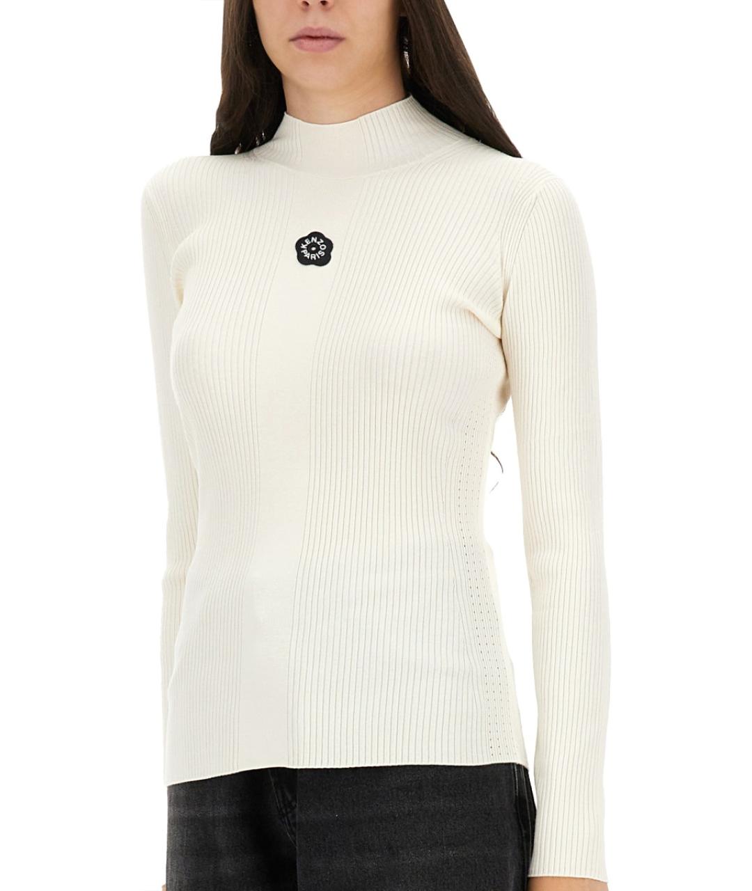 KENZO Белый вискозный джемпер / свитер, фото 5