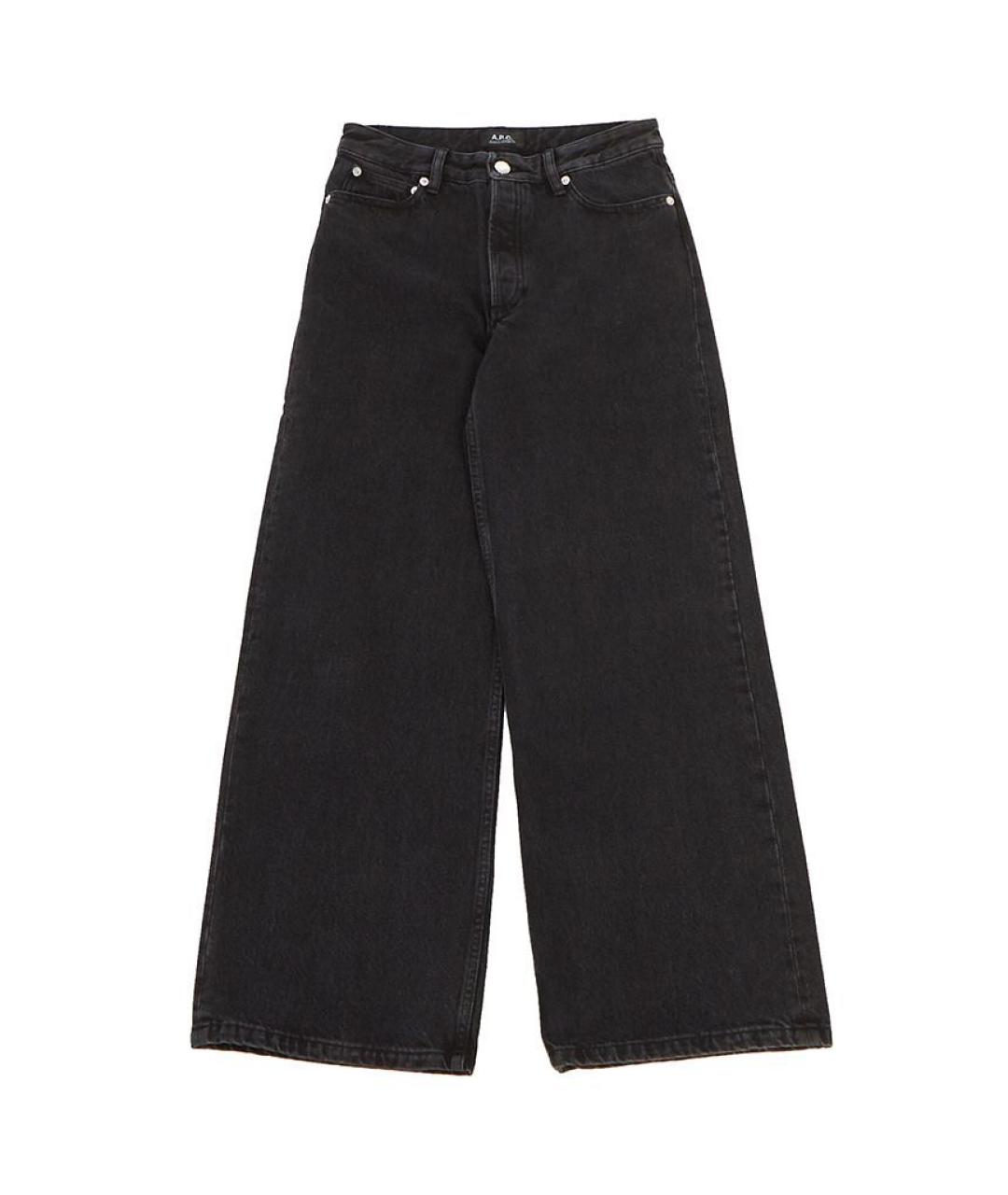 A.P.C. Черные хлопковые прямые джинсы, фото 1