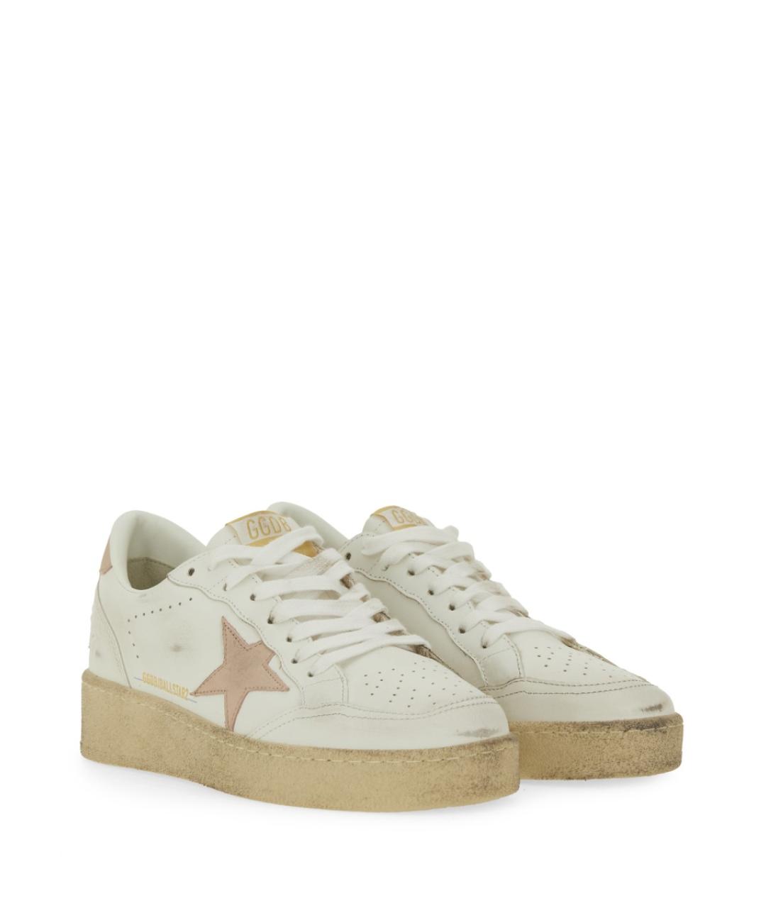 GOLDEN GOOSE DELUXE BRAND Белые кожаные кроссовки, фото 2