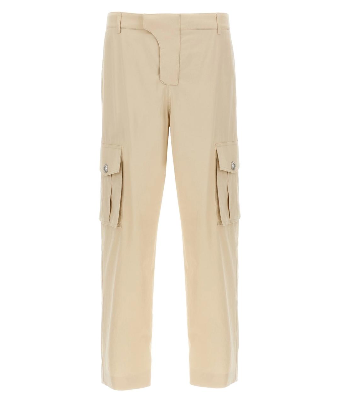 BALMAIN Бежевые хлопковые повседневные брюки, фото 1