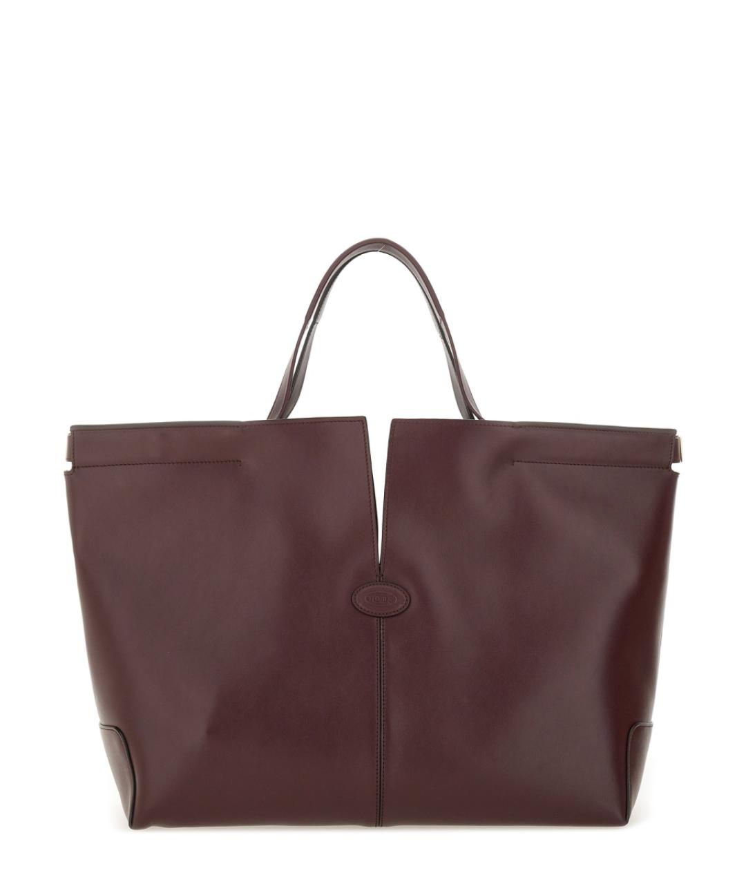 TOD'S Бордовая кожаная сумка через плечо, фото 1