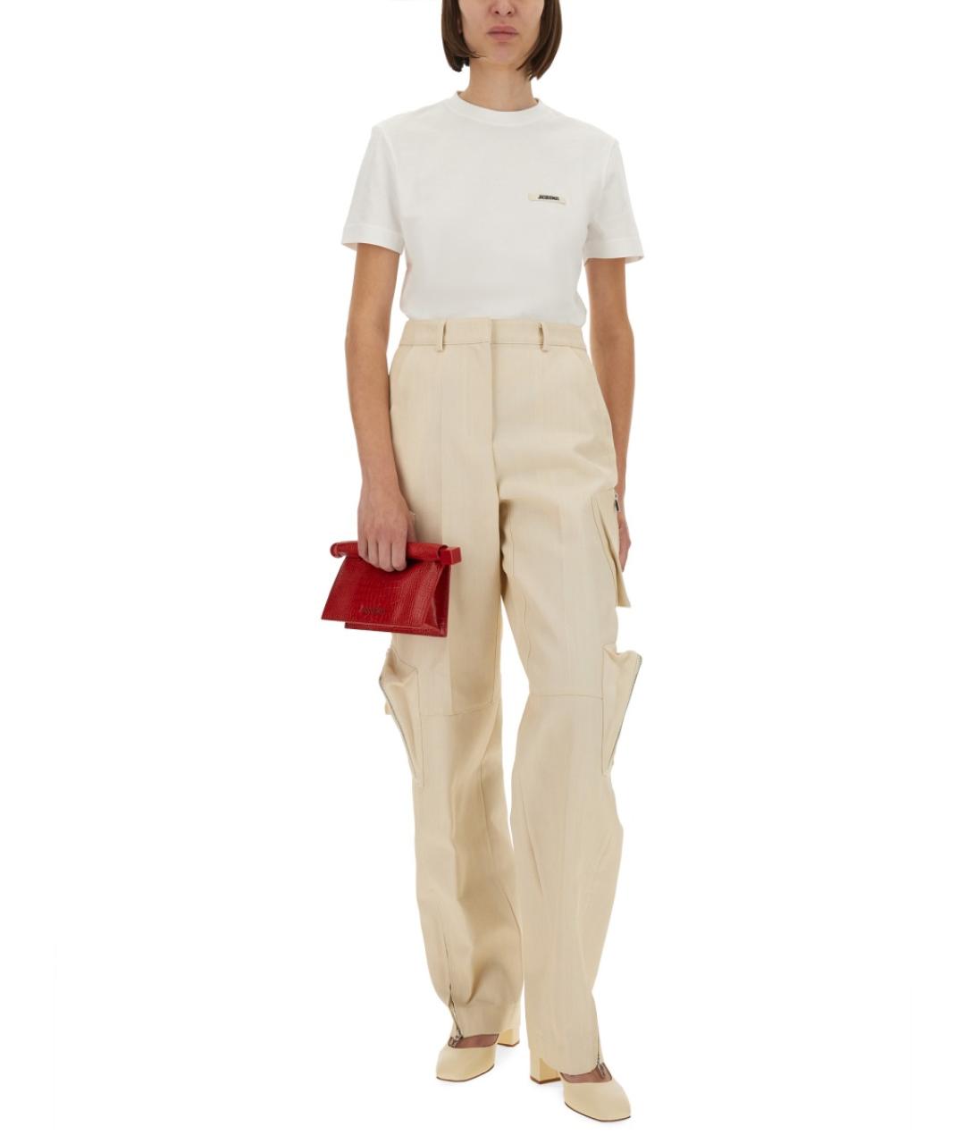 JACQUEMUS Белая хлопковая футболка, фото 3
